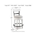 Valebeck Counter Height Dining Table, 4 Barstools and Server - Image 12