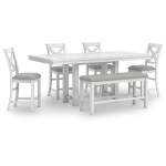 Robbinsdale Counter Height Dining Table, 4 Barstools and Bench - Image 2