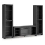 Cayberry 3-Piece Entertainment Center with Electric Fireplace