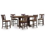 Rylandeen Counter Height Extension Dining Table and 6 Barstools