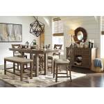 Moriville Counter Height Dining Table with 4 Barstools, Bench, and Server - Image 5