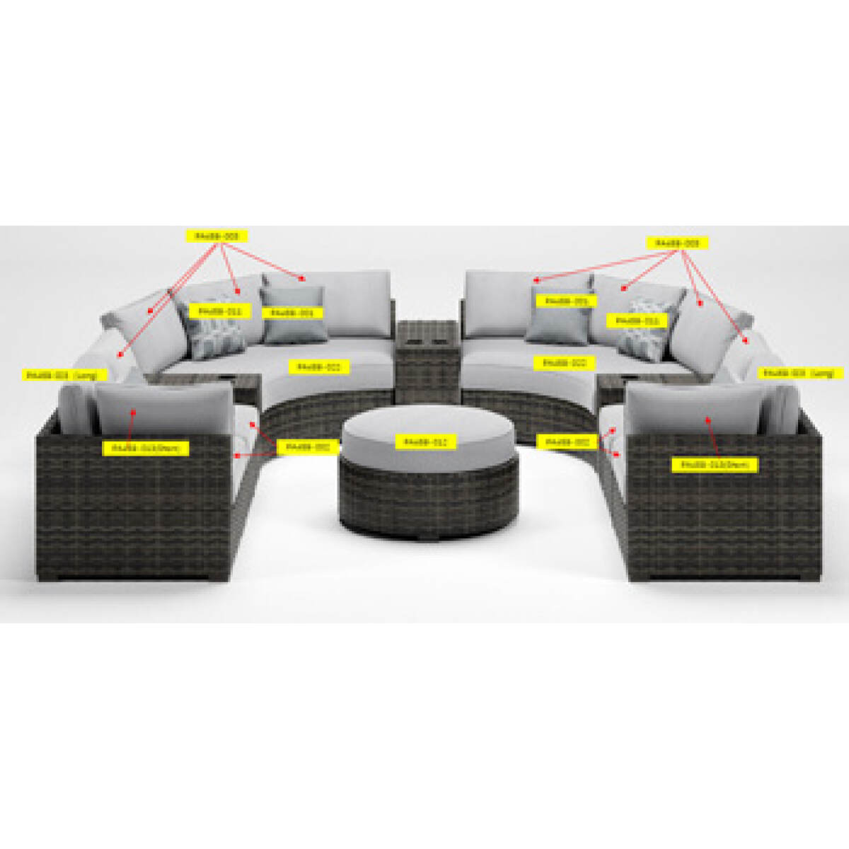 1b8f9bc9cf9324b98fe64e366e2efeb8 Harbor Court Curve Seat Cushion - Image 1