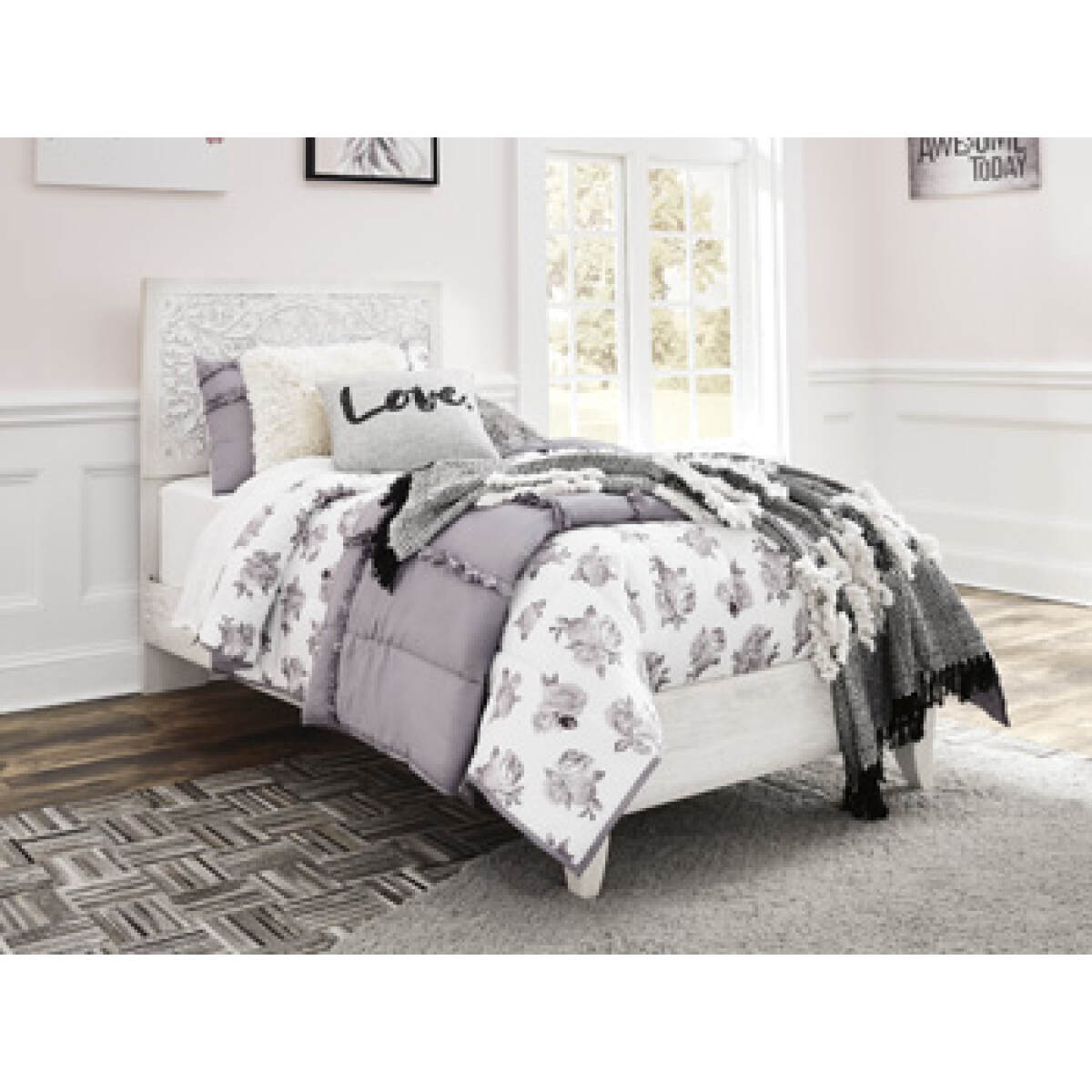 1bc4b9cb1a8fd0ef312041d6c9bd954c Paxberry Twin Panel Bed - Image 1