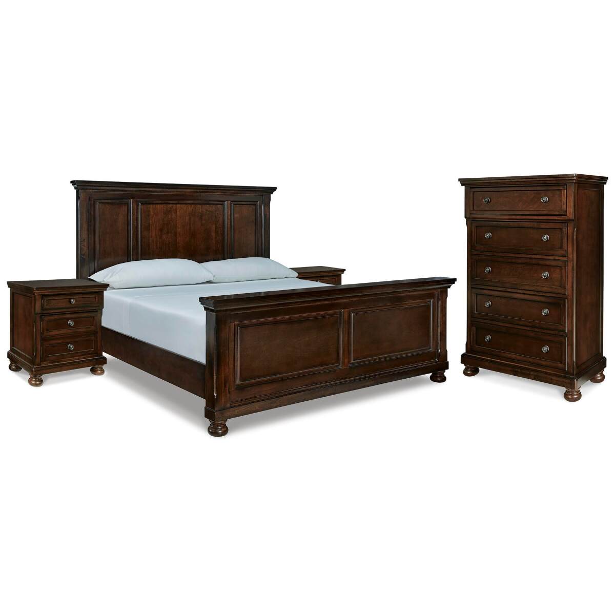1bf88c93874830b341937e200ca6e8b1 Porter King Panel Bed, Chest and 2 Nightstands - Image 1