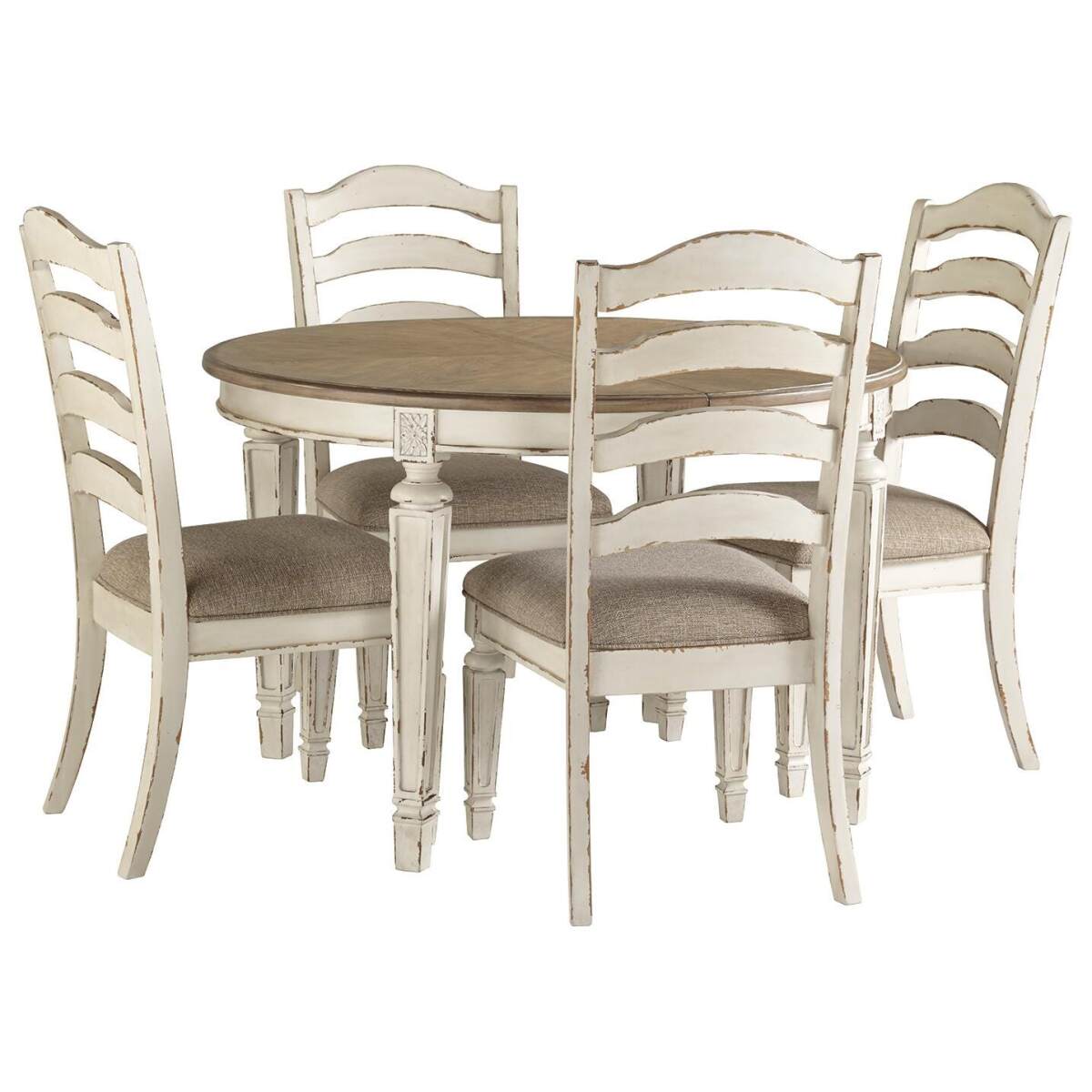 1c27af3e2e28b389d6ab9862eb7cd0a8 Realyn Dining Table and 4 Chairs - Image 1