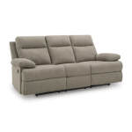 Side-Swipe Reclining Sofa with Drop Down Table
