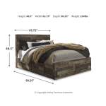 Derekson Queen Panel Bed with 4 Storage Drawers - Image 5