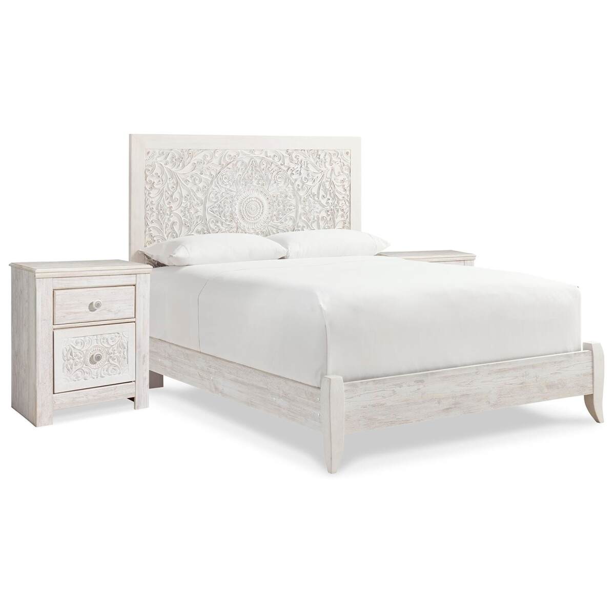 1cba5024db36f4c73d30a7083469f538 Paxberry Queen Panel Bed and 2 Nightstands - Image 1