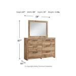 Hyanna Full Panel Bed with 2 Side Storage, Dresser and Mirror - Image 8