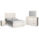 Stelsie Full Panel Bed, Dresser, Mirror and Nightstand