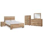 Hyanna Queen Panel Bed, Dresser, Mirror, Chest and Nightstand
