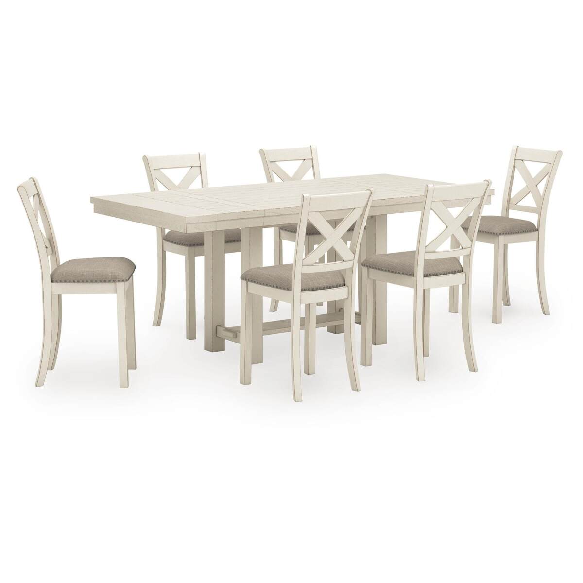 1e6526164f85345b0067251cacd2aeb8 Robbinsdale Counter Height Dining Table and 6 Barstools - Image 1