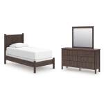 Pamytta Twin Panel Bed, Dresser and Mirror