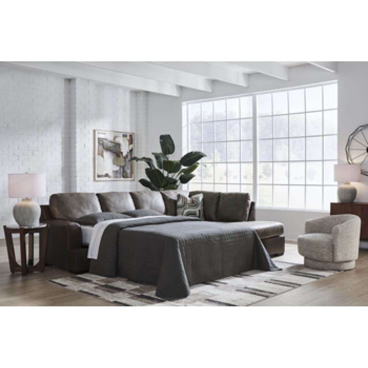 1eb2b930467fb24f7a8b7c89c3c9fcfa Castille Way Left-Arm Facing Queen Sofa Chaise Sleeper - Image 1