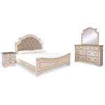 Realyn California King Panel Bed, Dresser, Mirror and Nightstand