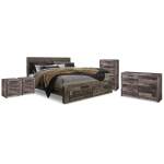 Derekson King Storage Bed, Dresser, Chest and 2 Nightstands - Image 2