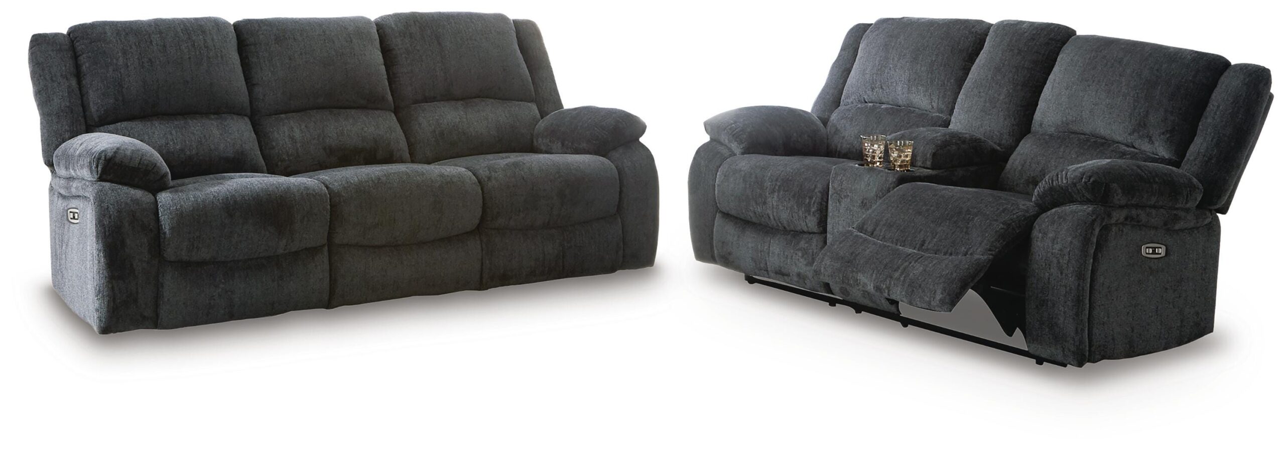 1ee86400270862bda51f0a86a3ea0c04 Draycoll Power Reclining Sofa and Loveseat - Image 1