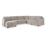 ModMax Luxe 5-Piece Sectional with Storage Chaise and Pop Up Sleeper