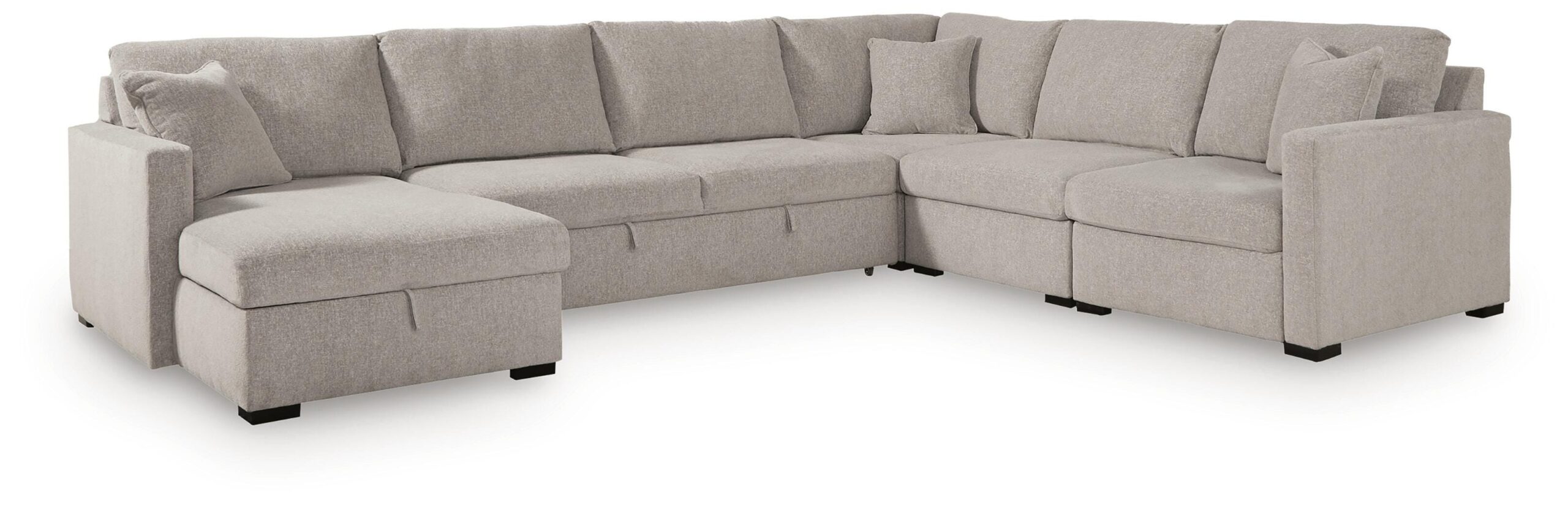1f84591448b36c705278d7afb3fb1f1f ModMax Luxe 5-Piece Sectional with Storage Chaise and Pop Up Sleeper - Image 1