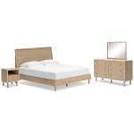 Cielden King Panel Bed, Dresser, Mirror and Nightstand