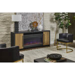 Edison 77" Fireplace Console W/ 42" Insert KEE1950SST-BLK - Image 3