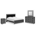 Zuraleus King Panel Bed, Dresser, Mirror and Nightstand