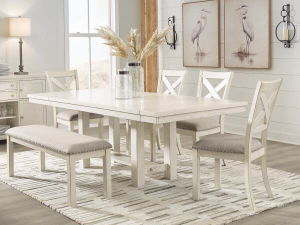 Robbinsdale Dining Table, 4 Chairs and Bench - Image 2