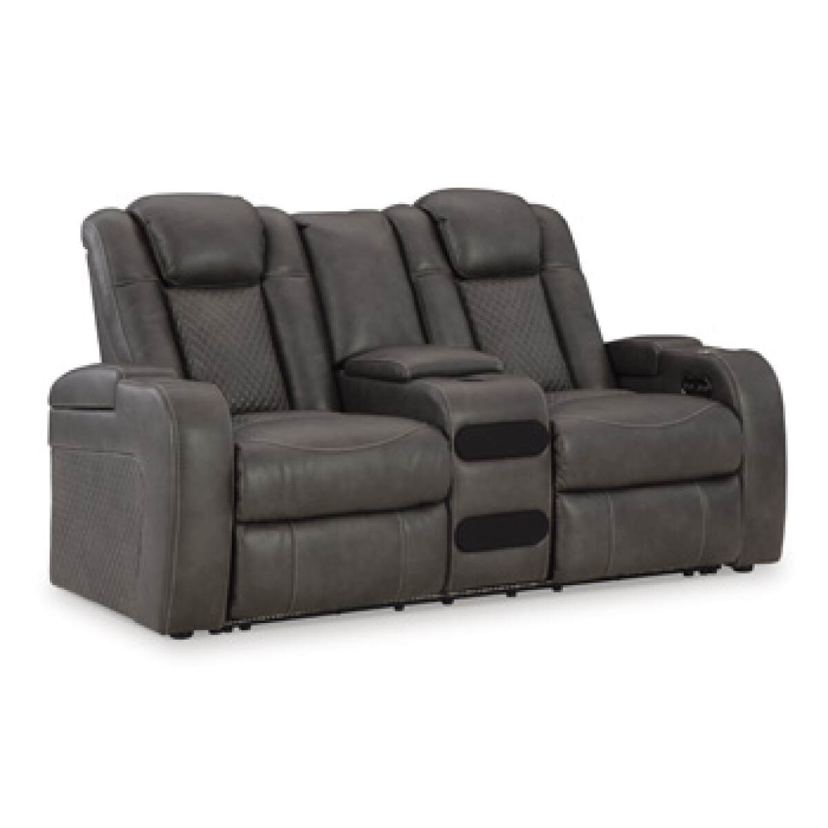 2166d2115aec67f7669efda2c921d5bf Fyne-Dyme Power Reclining Loveseat with Console - Image 1