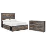 Drystan Full Bookcase Storage Bed and Dresser