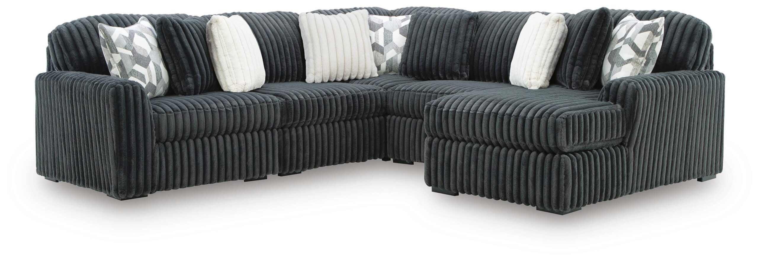 219bb04addb9c7e5b5b75a6cef96e7bd Midnight-Madness 5-Piece Sectional with Chaise - Image 1