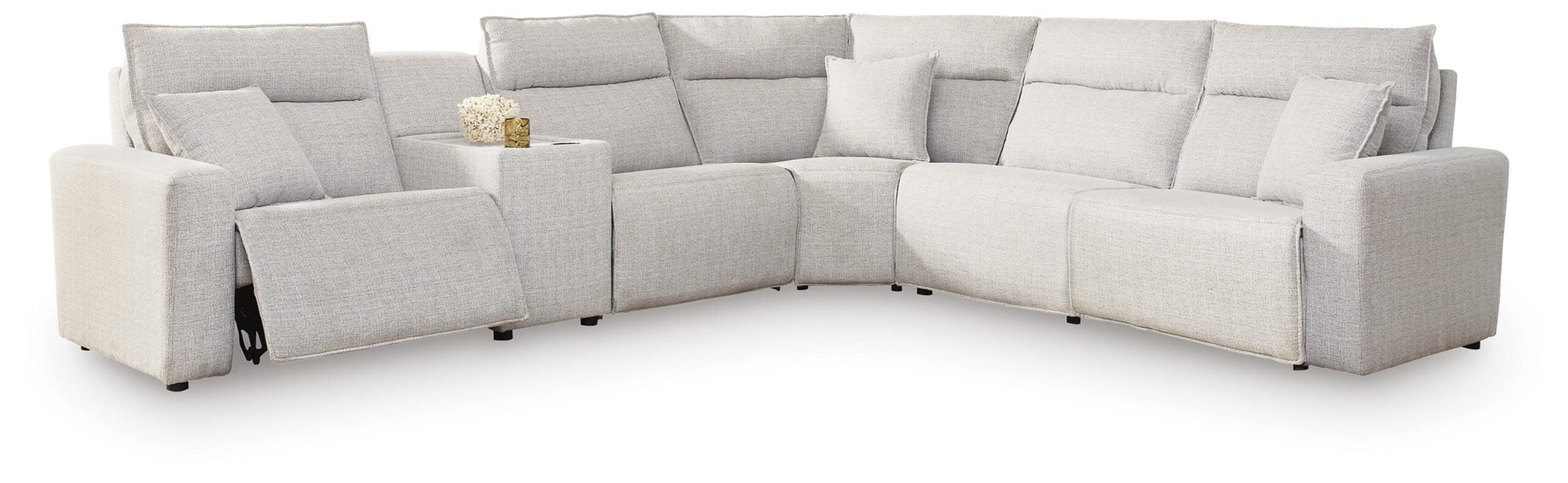 22600d5f3b991b220a1b26b9eb65e9ba Modmax II 6-Piece Power Reclining Sectional with Console - Image 1