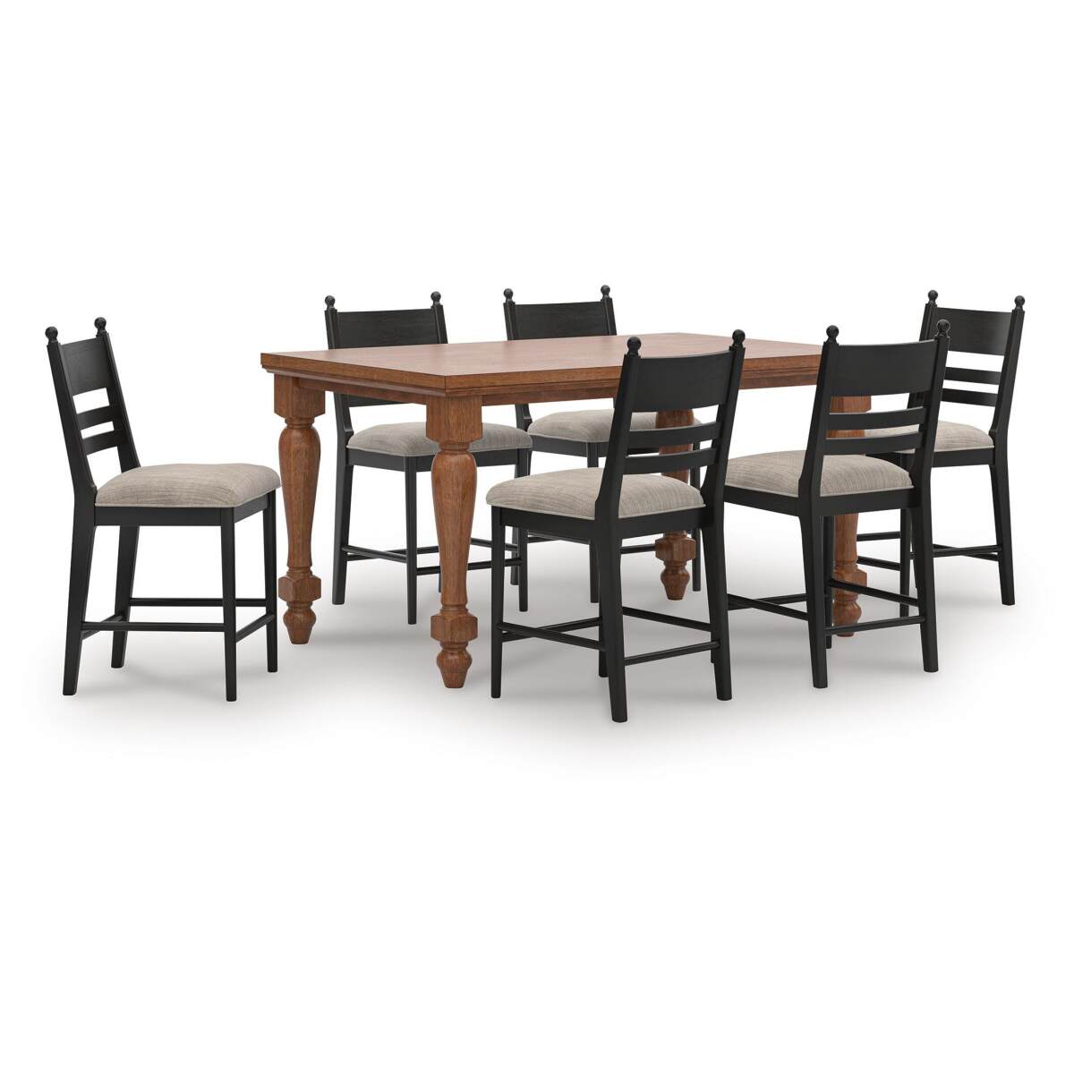 22648436849738355e6e108992d5c9a2 Greddinton Counter Height Dining Table and 6 Barstools - Image 1
