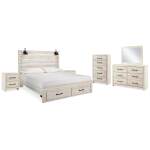 Cambeck King Panel Storage Bed, Dresser, Mirror, Chest and 2 Nightstands