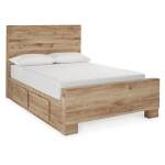 Hyanna Full Panel Bed with 2 Side Storage, Dresser and Mirror - Image 5