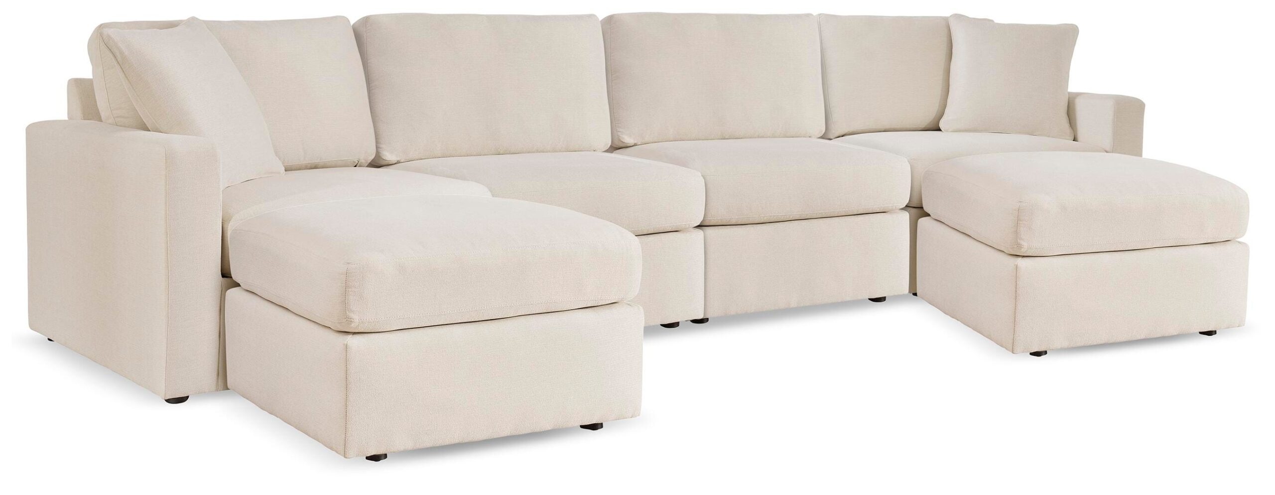 249d744f72bc27f0bf6c658c1d58b5f8 Modmax 4-Piece Sectional and 2 Ottomans - Image 1
