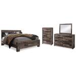 Derekson King Panel Bed, Dresser, Mirror and Chest