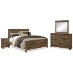 Trinell King Panel Bed, Dresser, Mirror and Nightstand