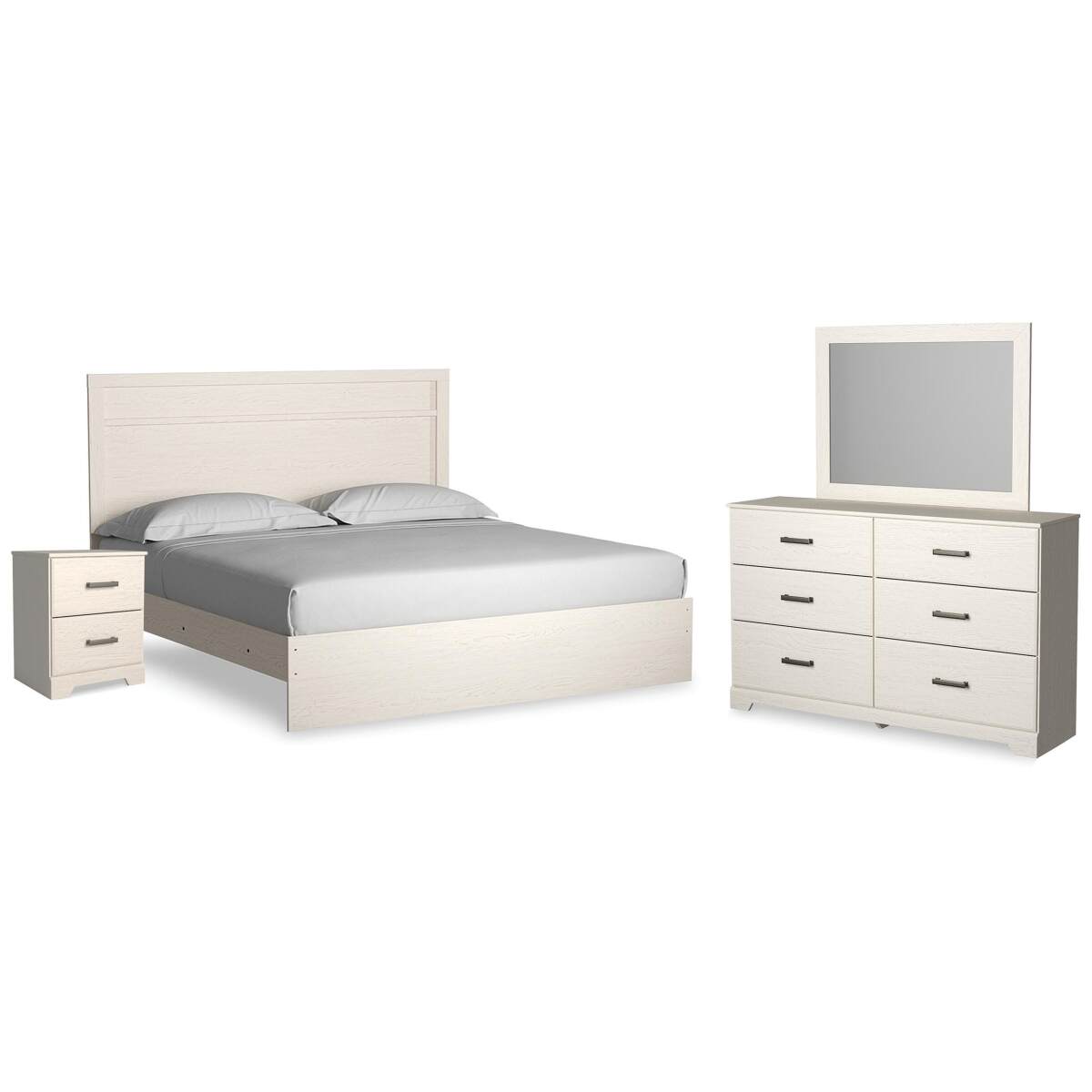 253bb28d7d52c9467b0efbcc5035045d Stelsie King Panel Bed with Dresser, Mirror and Nightstand - Image 1