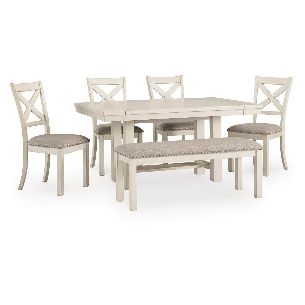 257195838209274d7f4700eded8455ee Robbinsdale Dining Table, 4 Chairs and Bench - Image 1