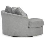 Casselbury Oversized Swivel Chair and Ottoman - Image 5