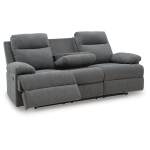 Side-Swipe Reclining Sofa with Drop Down Table - Image 4
