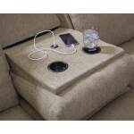 Side-Swipe Reclining Sofa with Drop Down Table - Image 10