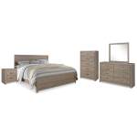 Culverbach King Panel Bed, Dresser, Mirror, Chest and Nightstand