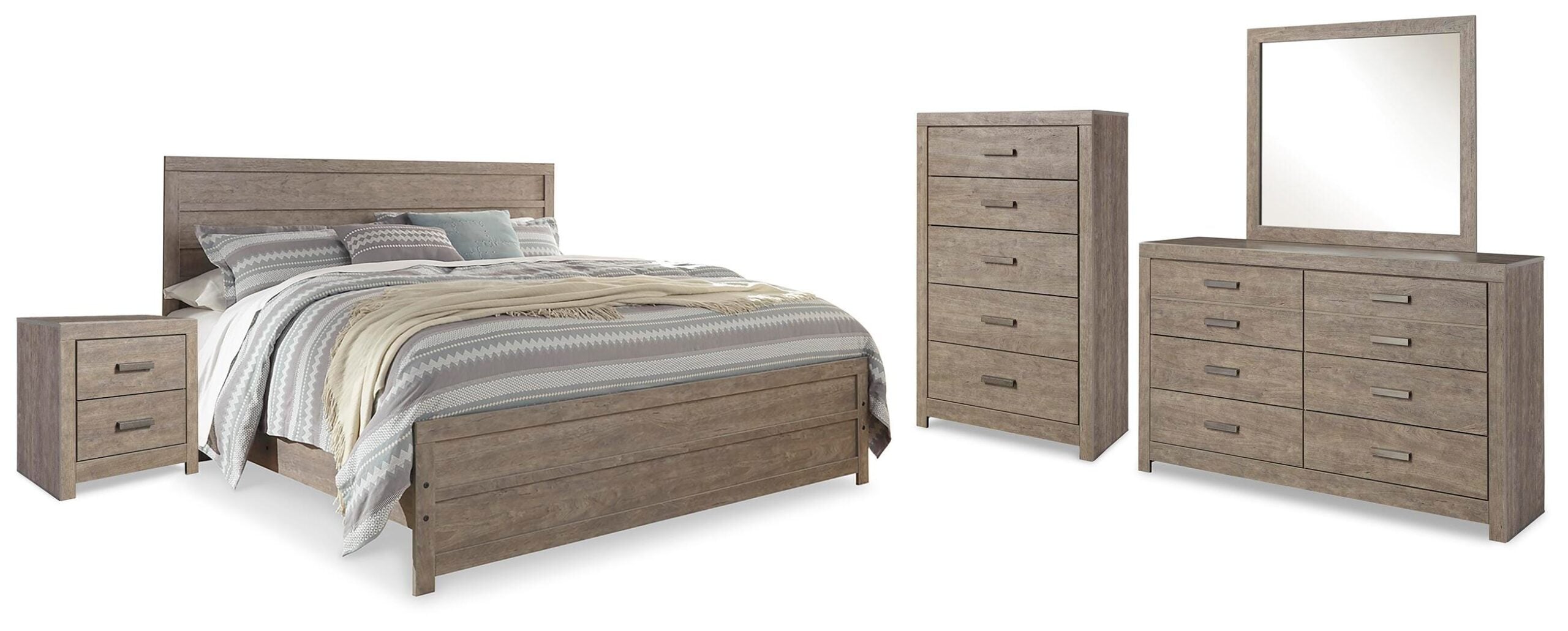 2777b9e8d3f98c017bda32f08883d584 Culverbach King Panel Bed, Dresser, Mirror, Chest and Nightstand - Image 1