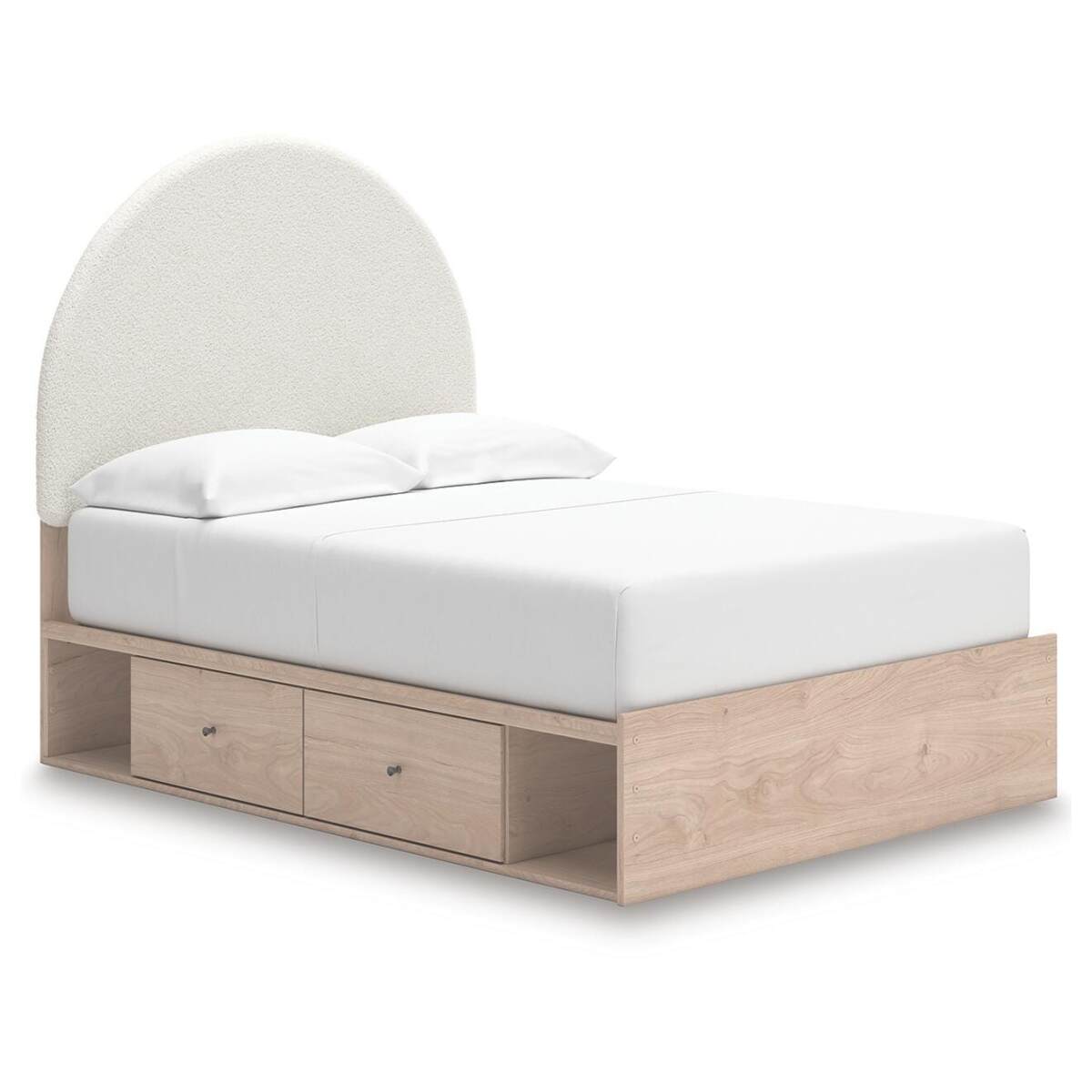 27881efd8638d7ff2d05e7de7f77453c Arloster Full Upholstered Panel Bed with Storage - Image 1