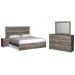 Ralinksi King Panel Bed, Dresser, Mirror, and Nightstand