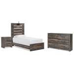 Drystan Twin Panel Bed, Dresser and Nightstand