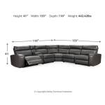 Samperstone 6-Piece Power Reclining Sectional - Image 5