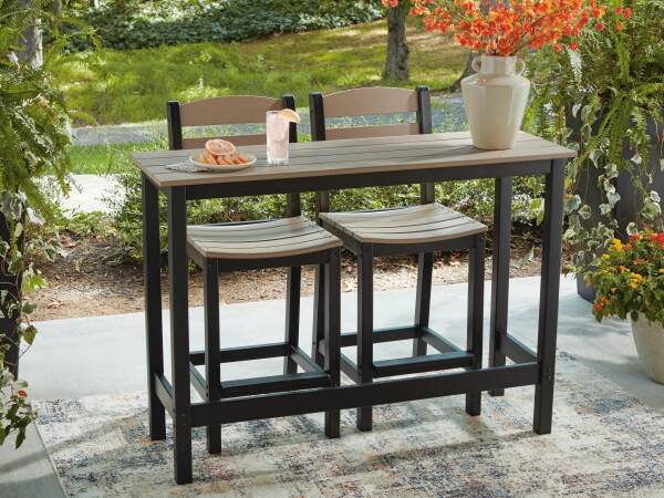 Shoreline Beach Outdoor Counter Table and 2 Barstools - Image 9