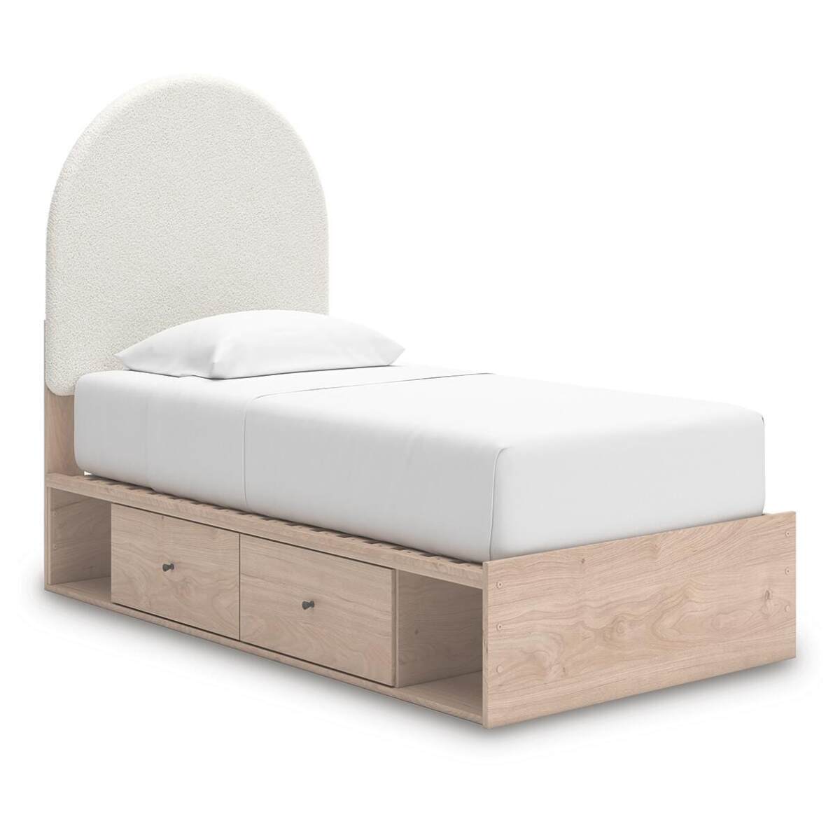 292672ee19ecb23dcb9435b8605cc259 Arloster Twin Upholstered Panel Bed with Storage - Image 1